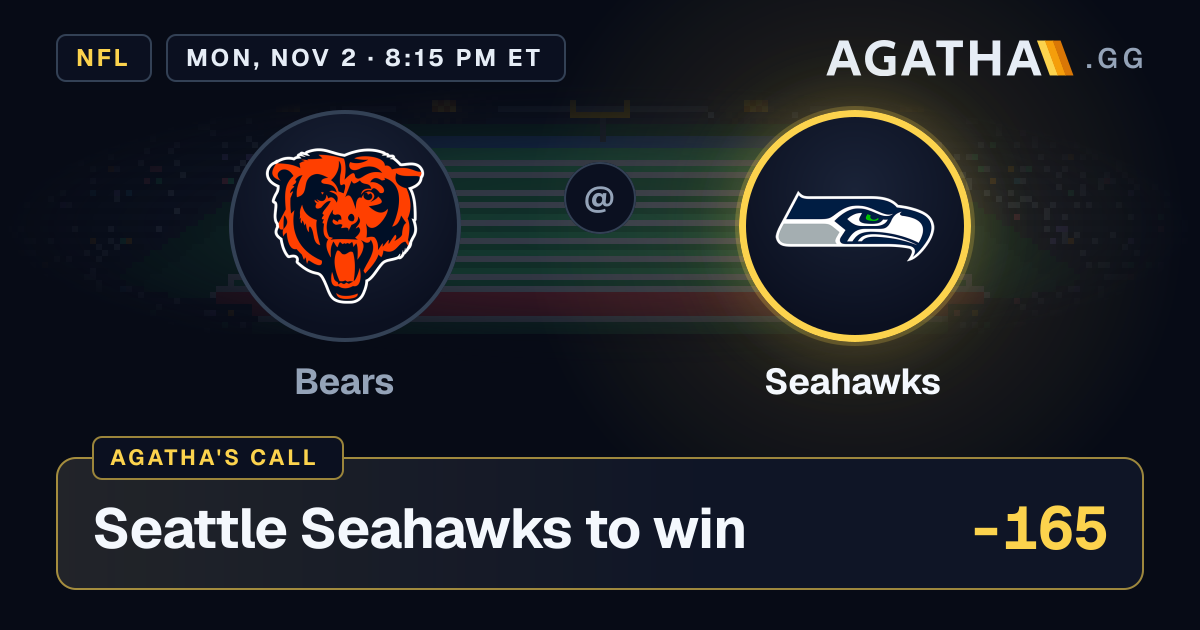 Seahawks Rams Score Bears vs Seahawks Prediction, Picks & Odds - Nov 2, 2026